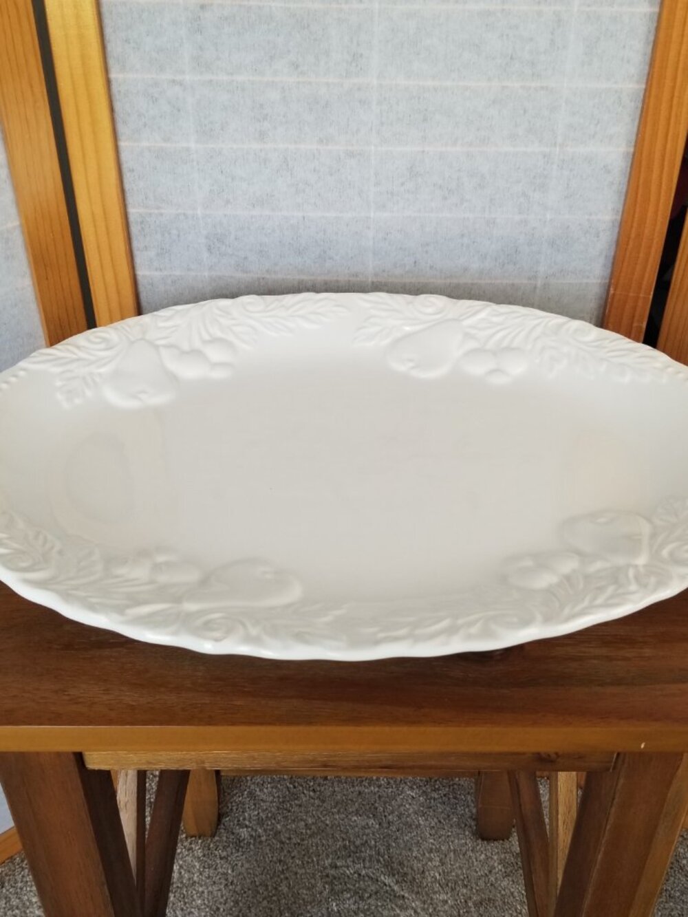 Large Porcelain Serving Platter Oval